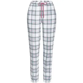 VIVANCE Pyjamahose kariert grau/rosa 40/42