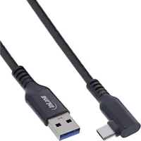 InLine USB 3.2 Gen.1 Kabel, USB-C St gewinkelt - USB-A St für VR, schwarz, 5m