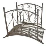Garden Pleasure Gartenbrücke 136 x 91 cm Dunkelbraun/Metall