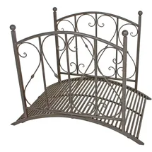 Garden Pleasure Gartenbrücke 136 x 91 cm Dunkelbraun/Metall