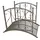 Garden Pleasure Gartenbrücke 136 x 91 cm Dunkelbraun/Metall