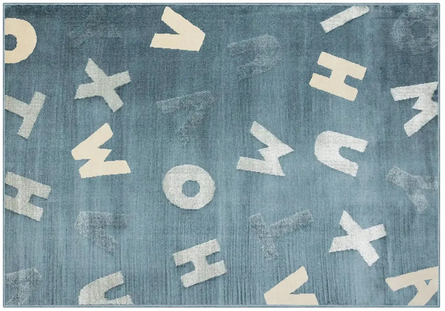 KJUT Webteppich  Alphabet , blau , Synthetische Fasern , Maße (cm): B: 133