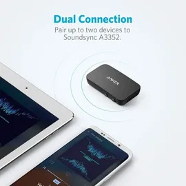 Anker Soundsync Bluetooth Empfänger für Musik mit Bluetooth 5.0, Akkulaufzeit von 12 Stunden, für Auto, Zuhause, Kopfhörer und Lautsprecher