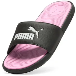 Badesandale PUMA "COOL CAT 2.0 WNS", Gr. 37, puma schwarz, puma weiß, pale pink, Synthetik, unifarben, sportlich, Schuhe