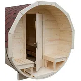 Sauna Fass 300x220Ø cm Bausatz Fasssauna Terrasse NEU Gartensauna Holz