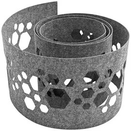 zaun|zu® Sichtschutzstreifen 255 x 15 cm Hellgrau Vlies