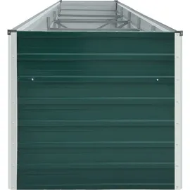 vidaXL Garten-Hochbeet verzinkter Stahl rechteckig 400 x 80 x 77 cm Grün