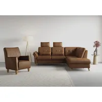 Ecksofa SIT & MORE "Göteborg", braun (cognac), B:250cm H:90cm T:226cm, Sofas, Ecksofa, inkl. Sitztiefenverstellung, wahlweise mit Bettfunktion & Bettkasten