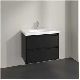 Villeroy & Boch Skyla Waschtischunterschrank 2 Auszüge, 772 x 596 x 439 mm, Volcano Black