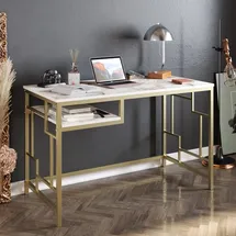 Skye Decor Skye Decor, Victory- Victory HDL, Gold/Weiß Couchtische, 75x120x60 cm, 100% Melaminbeschichtete Partikelplatte