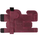 Trompetenventilschutz, XL, echtes Leder, Schutz für Trompetenventil, Abdeckung (Marsala)
