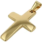 Kettenanhänger ADELIA ́S "Unisex Anhänger – Kreuz Kreuzanhänger aus Edelstahl", gold, Schmuckanhänger, Damen, Edelstahl, Kettenanhänger, Ein Geschenk, das Freude macht