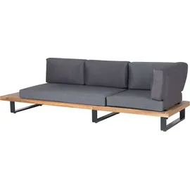 Beliani Lounge Set 5-tlg. Hellbraun/Grau