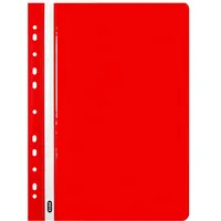 Oxford Schnellhefter 100742151, A4, rot, PP, Vorderdeckel transparent, gelocht,