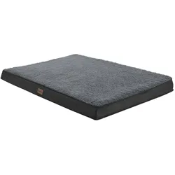 Juskys Hundebett Milow orthopädisch 92x69cm - Bezug abnehmbar & waschbar – Hundekissen Grau