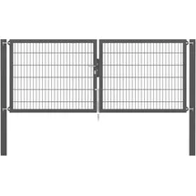 GAH Alberts Doppeltor 300 x 120 cm Anthrazit/Metall