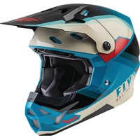 fly racing Formula CP Rush Motocross Helm, schwarz-weiss-blau, Größe XL 61/62