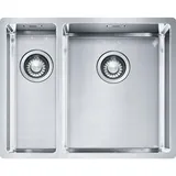 Franke Box BXX 260/160 links Einbauspüle Edelstahl Handbetätigung 560 x 450 mm
