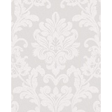 marburg Tapete Barock Weiß Floral und glänzend Vliestapete für Wohnzimmer oder Schlafzimmer PREMIUM QUALITÄT Made in Germany 10,05 x 0,53m Neu 82091