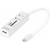 Digitus USB-Hub, 3x USB-A 2.0, USB-C 2.0 [Stecker] (DA-70243)