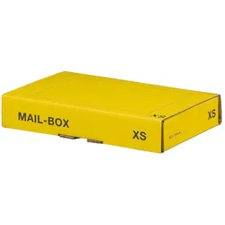 Mailbox Versandkarton Versandbox wiederverschließbar 244 x 145 x 43 mm Gelb XS