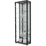 fif Möbel Vitrine OPTIMA Standvitrine/Glasvitrine 2x Glastür,perfekt für Sammler,Sammlervitrine schwarz