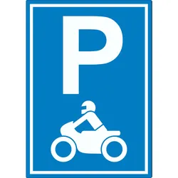 Motorrad Parkplatz Aufkleber Biker Parkplatz A6 (105x148mm)