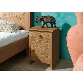 MASSIVMOEBEL24.DE Nachttisch Kashmir 45 x 40 x 60 cm Beige