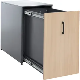 Mendler HWC-Q27 Büroschrank 74x43x80cm dunkelgrau