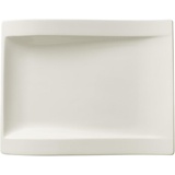 Villeroy & Boch Frühstücksteller New Wave, 20 x 26 cm, Premium Porcelain Weiß