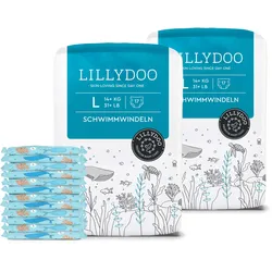 LILLYDOO Hautfreundliche Schwimmwindeln, Größe L (14+kg) 2er Pack - L
