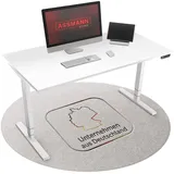 Assmann Electronic ASSMANN Elektrisch höhenverstellbarer Schreibtisch Y-Line Weiß 160x70cm, Memoryfunktion, Kollisionsschutz, 2-fach-Motorik – Weiß