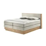 U N O Sports uno Massivholz-Boxspringbett mit Bettkasten Morgan ¦ beige ¦ Maße (cm): B: 164 H: 113