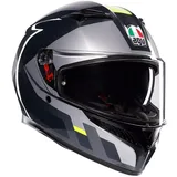 AGV K3 Shade grey yellow fluo M Motorradhelm Integralhelm grau gelb