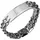 FIRETTI ID-Platte Armband Edelstahlfarben 21cm