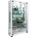 ebuy24 VCM Holz Glas Vitrine Sammel Glasvitrine Lumo Mini Spiegel, weiß