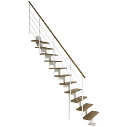 DOLLE Mittelholmtreppe, Metall, 11 Stufen, max. Geschosshöhe - weiss