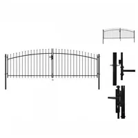 vidaXL Doppelflügel-Gartentor mit Speerspitzen 400 x 150 cm