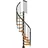 DOLLE Spindeltreppe Calgary 244,8-280,8 cm Holz/Metall