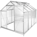 Tectake Gewächshaus Alu HKP 4 mm 4,41 m2 inkl. Fundament