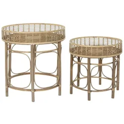 Beistelltisch DKD Home Decor Rattan (2 pcs)