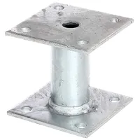 GAH Alberts Pfostenträger zum Aufschrauben 100 x 100 mm Silber/Stahl