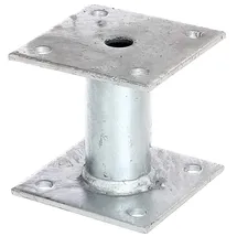 GAH Alberts Pfostenträger zum Aufschrauben 100 x 100 mm Silber/Stahl
