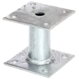 GAH Alberts Pfostenträger zum Aufschrauben 100 x 100 mm Silber/Stahl