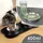 KaraLuna Napfunterlage mit Edelstahl Futternapf I Für Katzen & Hunde I Fressnapf Katze Futternapf Cat Bowl Hundenapf Katzenfressnapf Näpfe Station Napf Unterlage (400ml, Schwarz)