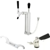 ich-zapfe Sets mit Picknickpumpe mit Kolbenschankhahn 5/8 Co2-Abgang, Zapfkopf:Kombi