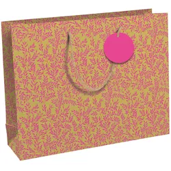 Clairefontaine 6x Geschenktasche Kraft Shopping, Néon, 37,3x11,8x27,5 cm - Rosa 30669-6C