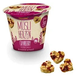 HELLMA Müsli-Herzen Cranberry Müsli 30x 30,0 g