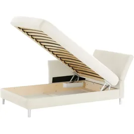 Nehl Liege Easy Flachgewebe 220 x 80 x 96 cm Creme mit Kopfteil