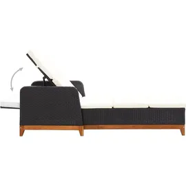 vidaXL Sonnenliege  200 x 70 x 90 cm schwarz